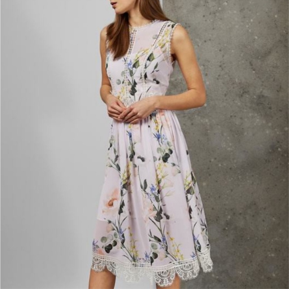 Ted Baker Elegant Floral Lace Cerloe Dress - Ted 2/US 6